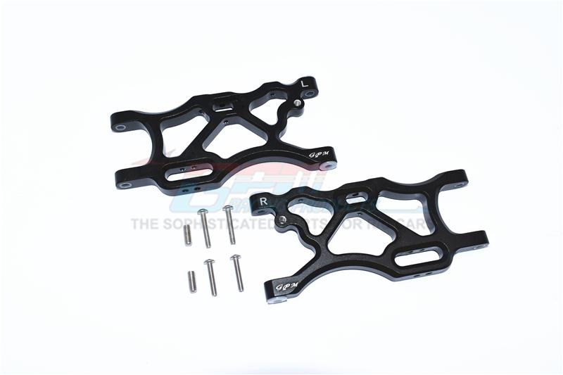 Arrma LIMITLESS / INFRACTION / TYPHON Aluminum Rear Lower Arms - 2Pc Set Black