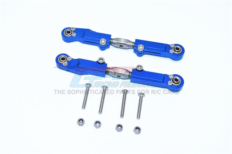 Arrma LIMITLESS / INFRACTION Aluminum+Stainless Steel Rear Upper Arm Tie Rod - 2Pc Set Blue