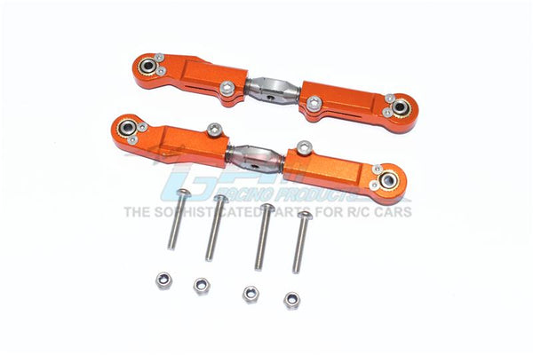 Arrma LIMITLESS / INFRACTION Aluminum+Stainless Steel Rear Upper Arm Tie Rod - 2Pc Set Orange