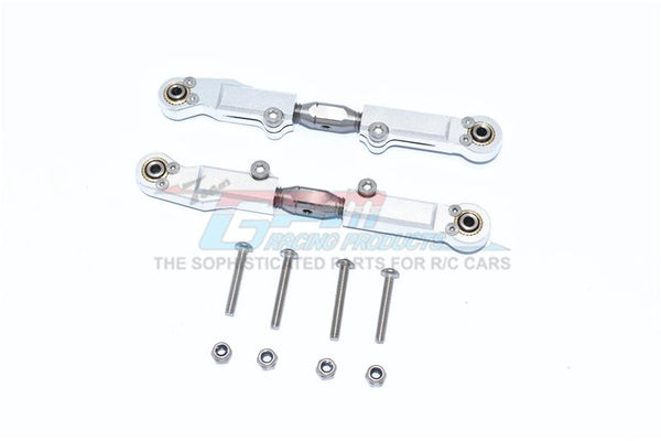 Arrma LIMITLESS / INFRACTION Aluminum+Stainless Steel Rear Upper Arm Tie Rod - 2Pc Set Silver
