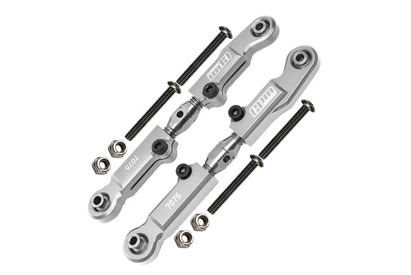 Aluminum 7075-T6 + Stainless Steel Rear Camber Links For Arrma 1:7 LIMITLESS ALL-ROAD / IMITLESS V2 / INFRACTION 6S / INFRACTION 6S V2 / FELONY 6S / 1:8 TYPHON 6S / TYPHON 6S V5 - Silver