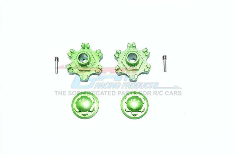 Arrma LIMITLESS All-Road Speed Bash Aluminum Wheel Hex (+6mm) + Wheel Lock - 4Pc Set Green