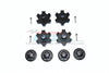 Arrma LIMITLESS All-Road Speed Bash Aluminum Wheel Hex (+6mm) + Wheel Lock - 8Pc Set Black