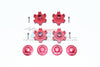 Arrma LIMITLESS All-Road Speed Bash Aluminum Wheel Hex (+6mm) + Wheel Lock - 8Pc Set Red