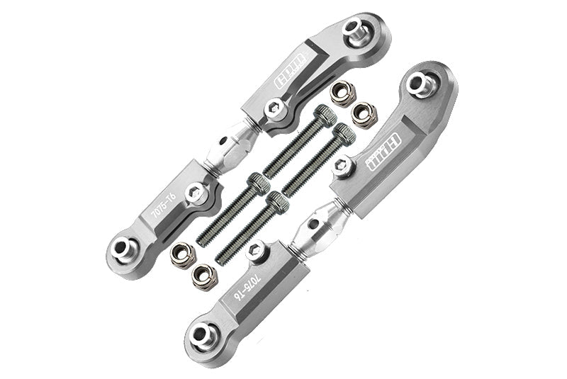 Aluminum+Stainless Steel Adjustable Front Steering Tie Rod For Arrma 1:7 LIMITLESS-ARA109011 / LIMITLESS V2-ARA7116V2 / INFRACTION-ARA109001 / INFRACTION V2-ARA7615V2 / 1:8 TYPHON 6S-ARA106046 - Silver