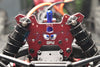 Aluminum 7075-T6 Front Damper Plate For Arrma 1:7 FIRETEAM 6S / 1:8 OUTCAST 6S / 1:8 KRATON EXB Roller- 1Pc Set Red