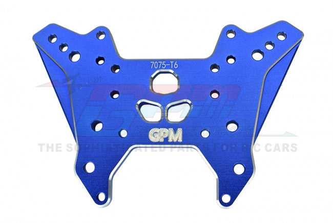 Aluminum 7075-T6 Front Damper Plate For Arrma 1:7 FIRETEAM 6S / 1:8 OUTCAST 6S / 1:8 KRATON EXB Roller- 1Pc Set Blue