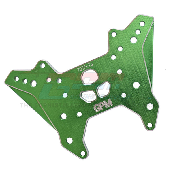 Aluminum 7075-T6 Front Damper Plate For Arrma 1:7 FIRETEAM 6S / 1:8 OUTCAST 6S / 1:8 KRATON EXB Roller- 1Pc Set Green