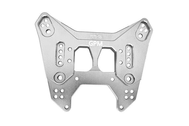 Aluminum 7075-T6 Rear Damper Plate For Arrma 1:7 FIRETEAM 6S BLX / 1:7 MOJAVE 6S BLX - 1Pc Set Silver