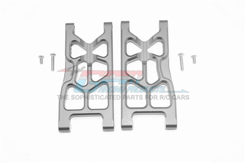 Arrma Granite 4x4 Mega Monster Truck Aluminum Rear Lower Arms - 1Pr Set Gray Silver