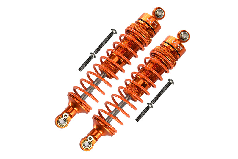 Arrma Granite 4X4 / Big Rock Crew Cab 4X4 Aluminum Front Heavy-Duty Adjustable Damper (102mm) - 1Pr Set Orange