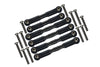 Arrma Granite 4x4 / Big Rock Crew Cab 4x4 Upgrade Parts Stainless Steel Adjustable Tie Rods - 6Pc Set Black