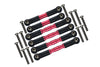 Arrma Granite 4x4 / Big Rock Crew Cab 4x4 Upgrade Parts Stainless Steel Adjustable Tie Rods - 6Pc Set Red
