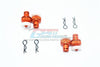 Arrma Granite 4X4 / Big Rock Crew Cab 4X4 Aluminum Front & Rear Magnetic Body Posts - 4Pc Set Orange
