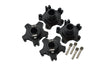 Arrma 1/7 INFRACTION 6S BLX / INFRACTION V2 6S BLX Aluminum Wheel Hex (+6mm) - 4Pc Set Black