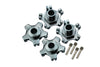 Arrma 1/7 INFRACTION 6S BLX / INFRACTION V2 6S BLX Aluminum Wheel Hex (+6mm) - 4Pc Set Gray Silver