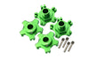 Arrma 1/7 INFRACTION 6S BLX / INFRACTION V2 6S BLX Aluminum Wheel Hex (+6mm) - 4Pc Set Green