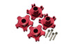 Arrma 1/7 INFRACTION 6S BLX / INFRACTION V2 6S BLX Aluminum Wheel Hex (+6mm) - 4Pc Set Red