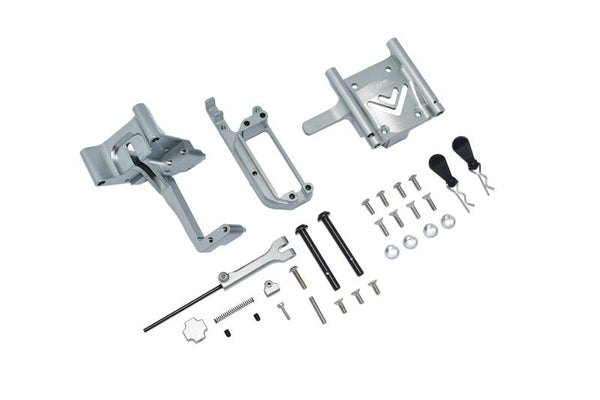 Arrma 1/7 Infraction V2 6S BLX ARA7615V2 Aluminum Handbrake Kit + Center Differential Cover - 31Pc Set Gray Silver