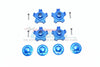 Arrma INFRACTION 6S BLX Aluminum Wheel Hex (+6mm) + Wheel Lock - 8Pc Set Blue