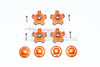Arrma INFRACTION 6S BLX Aluminum Wheel Hex (+6mm) + Wheel Lock - 8Pc Set Orange