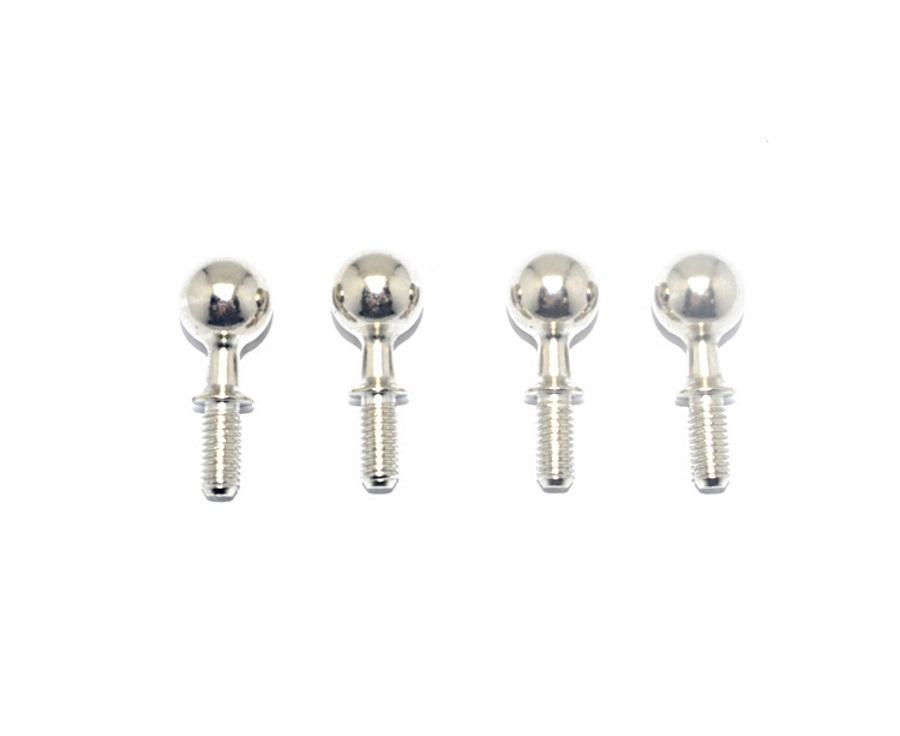 Arrma Kraton 6S BLX (AR106005/106015/106018) Harden Steel #45 Pivot Balls For Front Kncukle Arms - 4Pc Set Silver