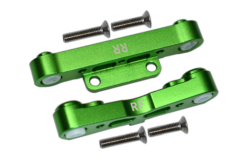 Aluminum Rear Lower Suspension Mount For Arrma 1:8 KRATON / OUTCAST / NOTORIOUS / TYPHON / TALION / KRATON V5 / NOTORIOUS V5 / 1:7 INFRACTION / INFRACTION V2 / LIMITLESS / 1:10 SENTON - 1Pr Set Green