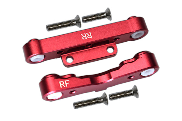 Aluminum Rear Lower Suspension Mount For Arrma 1:8 KRATON / OUTCAST / NOTORIOUS / TYPHON / TALION / KRATON V5 / NOTORIOUS V5 / 1:7 INFRACTION / INFRACTION V2 / LIMITLESS / 1:10 SENTON - 1Pr Set Red