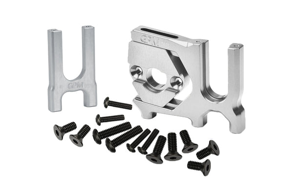 Aluminum 7075 Center Diff Mount (Front+Rear) + Sliding Motor Mount For Arrma 1:8 KRATON / OUTCAST / TALION / TYPHON / NOTORIOUS / KRATON EXB / TYPHON TLR / 1:7 INFRACTION / LIMITLESS / MOJAVE - Silver