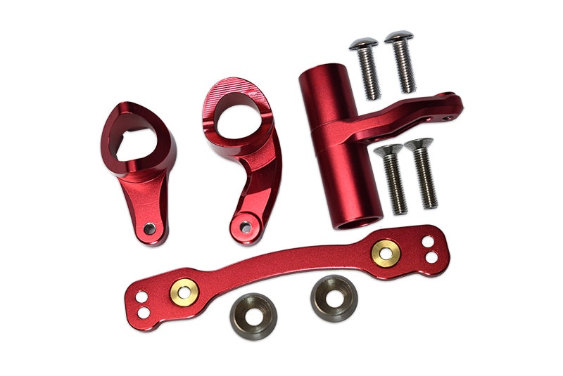 Aluminum Steering Assembly for Arrma 1:8 KRATON / OUTCAST / TYPHON / TALION / KRATON V5 / NOTORIOUS V5 / 1:7  FIRETEAM / 1:10 SENTON - 1 Set Red