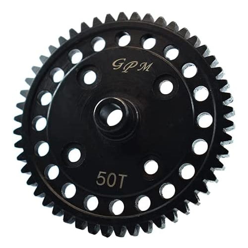 Chrome Steel Spur Gear 50T For 1:8 KRATON / ELECTRIC TALION / OUTCAST / TYPHON / 1:7 INFRACTION / INFRACTION V2 / LIMITLESS / MOJAVE / FIRETEAM - 1Pc Black