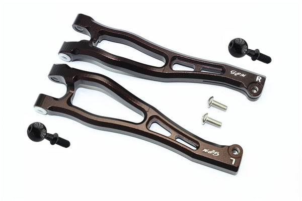 Aluminum Front Upper Arms For Arrma 1:8 KRATON 6S / OUTCAST 6S / NOTORIOUS 6S / KRATON 6S V5 / NOTORIOUS 6S V5 Upgrades - Brown