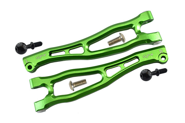 Aluminum Front Upper Arms For Arrma 1:8 KRATON 6S / OUTCAST 6S / NOTORIOUS 6S / KRATON 6S V5 / NOTORIOUS 6S V5 Upgrades - Green