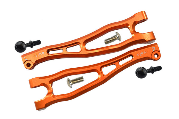 Aluminum Front Upper Arms For Arrma 1:8 KRATON 6S / OUTCAST 6S / NOTORIOUS 6S / KRATON 6S V5 / NOTORIOUS 6S V5 Upgrades - Orange