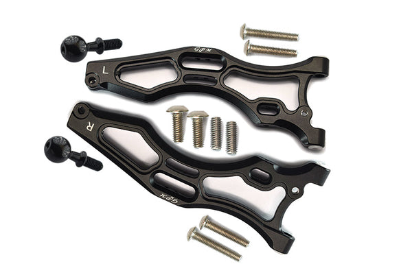 Aluminum Front Lower Arms For Arrma 1:8 KRATON 6S / OUTCAST 6S / NOTORIOUS 6S / KRATON 6S V5 / NOTORIOUS 6S V5 Upgrades - Black