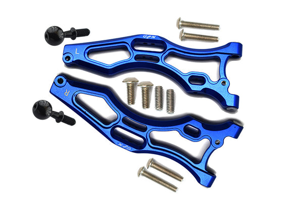 Aluminum Front Lower Arms For Arrma 1:8 KRATON 6S / OUTCAST 6S / NOTORIOUS 6S / KRATON 6S V5 / NOTORIOUS 6S V5 Upgrades - Blue