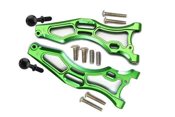 Aluminum Front Lower Arms For Arrma 1:8 KRATON 6S / OUTCAST 6S / NOTORIOUS 6S / KRATON 6S V5 / NOTORIOUS 6S V5 Upgrades - Green