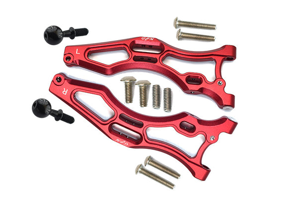 Aluminum Front Lower Arms For Arrma 1:8 KRATON 6S / OUTCAST 6S / NOTORIOUS 6S / KRATON 6S V5 / NOTORIOUS 6S V5 Upgrades - Red
