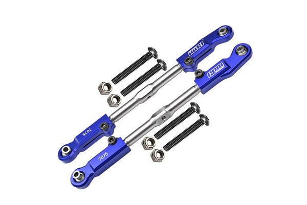 Aluminum 7075-T6 + Stainless Steel Rear Camber Links For Arrma 1:8 KRATON 6S / OUTCAST 6S / TALION 6S / NOTORIOUS 6S / KRATON EXB / KRATON 6S V5 / NOTORIOUS 6S V5 / 1:7 FIRETEAM 6S Upgrades - Blue