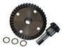 Chrome Steel Diff Bevel Gear 39T & Pinion Gear 09T For Arrma 1:8 Kraton 6S / Outcast 6S / Talion 6S / KRATON 6S V5 / NOTORIOUS 6S V5 / 1:7 Fireteam 6S - 5Pc Set Black