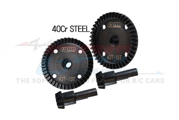 Front And Rear 40Cr Steel Diff Bevel Gear 43T & Pinion Gear 10T For Arrma 1:8 KRATON 6S / KRATON V5 / TALION 6S / OUTCAST 6S / NOTORIOUS 6S / NOTORIOUS V5 / 1:7 INFRACTION 6S / LIMITLESS V2 Upgrades