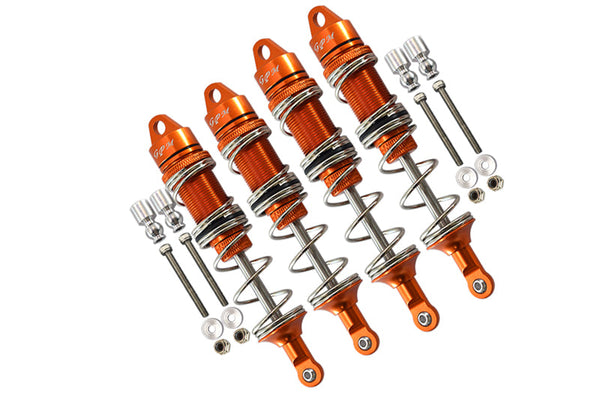 Arrma 1/8 KRATON 6S BLX  Aluminum Front 115mm & Rear 135mm Double Section Spring Dampers - Orange