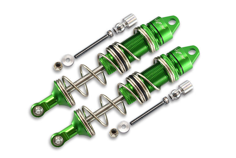 Aluminum Front Double Section Spring Dampers 115mm For Arrma 1:8 KRATON 6S / OUTCAST 6S / NOTORIOUS 6S / KRATON 6S V5 / NOTORIOUS 6S V5 - 1Pr Set Green