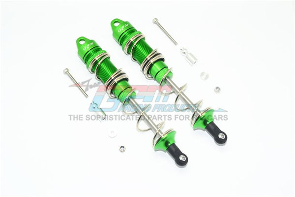 Arrma KRATON / OUTCAST / TALION 6S BLX Aluminum Rear Adjustable Dampers 135mm (Silver Spring) - 1Pr Set Green