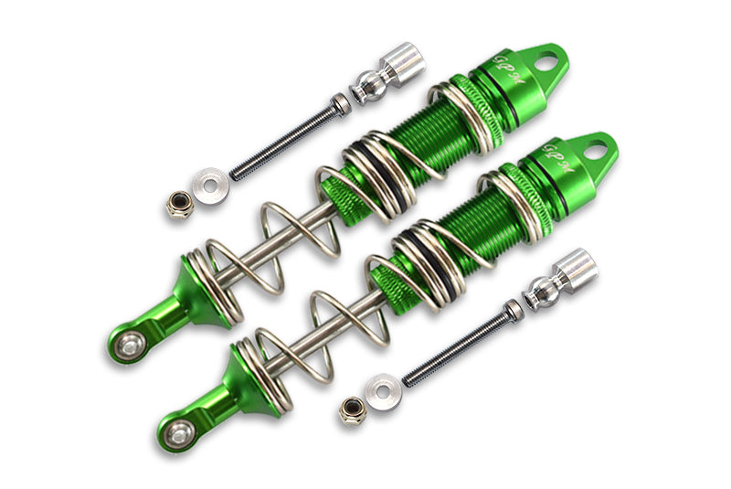 Aluminum Rear Double Section Spring Dampers 135mm for Arrma 1:8 KRATON 6S / OUTCAST 6S / NOTORIOUS 6S / KRATON 6S V5 / NOTORIOUS 6S V5 Upgrades - 1Pr Set Green