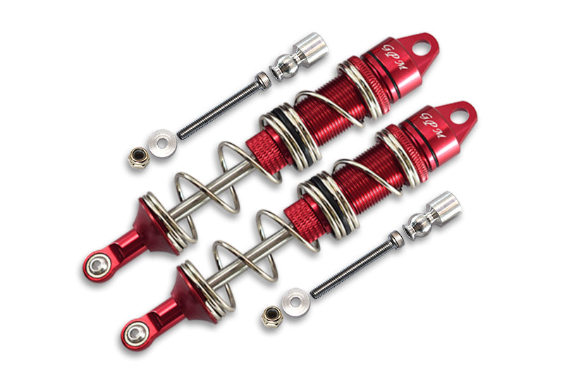 Aluminum Rear Double Section Spring Dampers 135mm for Arrma 1:8 KRATON 6S / OUTCAST 6S / NOTORIOUS 6S / KRATON 6S V5 / NOTORIOUS 6S V5 Upgrades - 1Pr Set Red