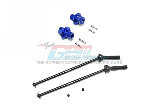 Arrma KRATON 6S BLX / OUTCAST 6S BLX Aluminum Rear CVD Drive Shaft + 13mm Hex -10Pc Set Blue