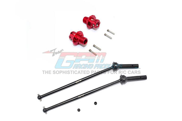 Arrma KRATON 6S BLX / OUTCAST 6S BLX Aluminum Rear CVD Drive Shaft + 13mm Hex -10Pc Set Red