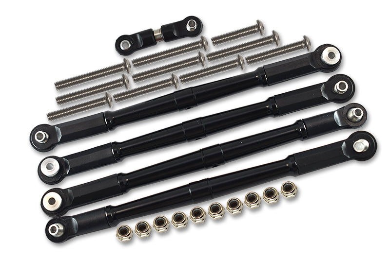Arrma 1:8 KRATON 6S / OUTCAST 6S/ TALION 6S BLX / KRATON 6S V5 / NOTORIOUS 6S V5 Aluminum Turnbuckles Tie Rods - 5Pcs Set Black