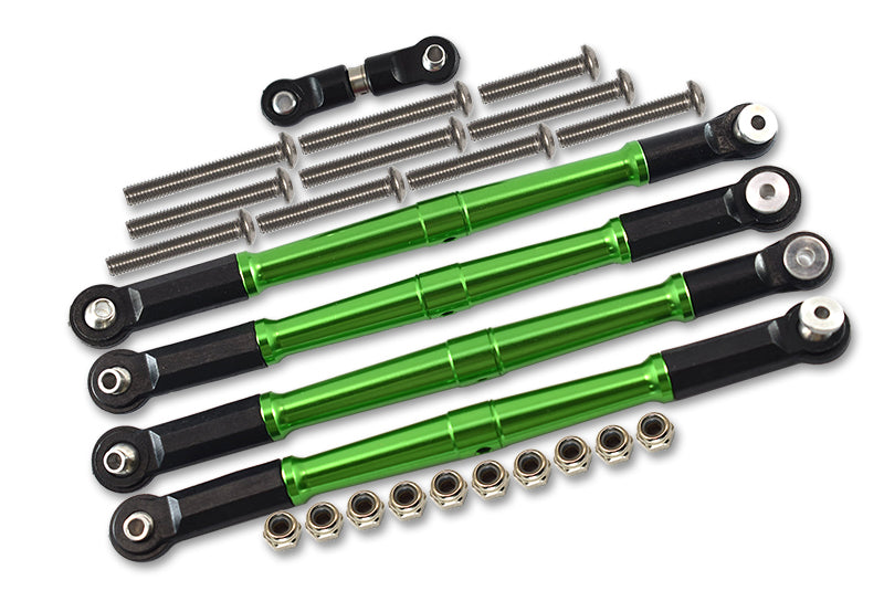 Arrma 1:8 KRATON 6S / OUTCAST 6S/ TALION 6S BLX / KRATON 6S V5 / NOTORIOUS 6S V5 Aluminum Turnbuckles Tie Rods - 5Pcs Set Green